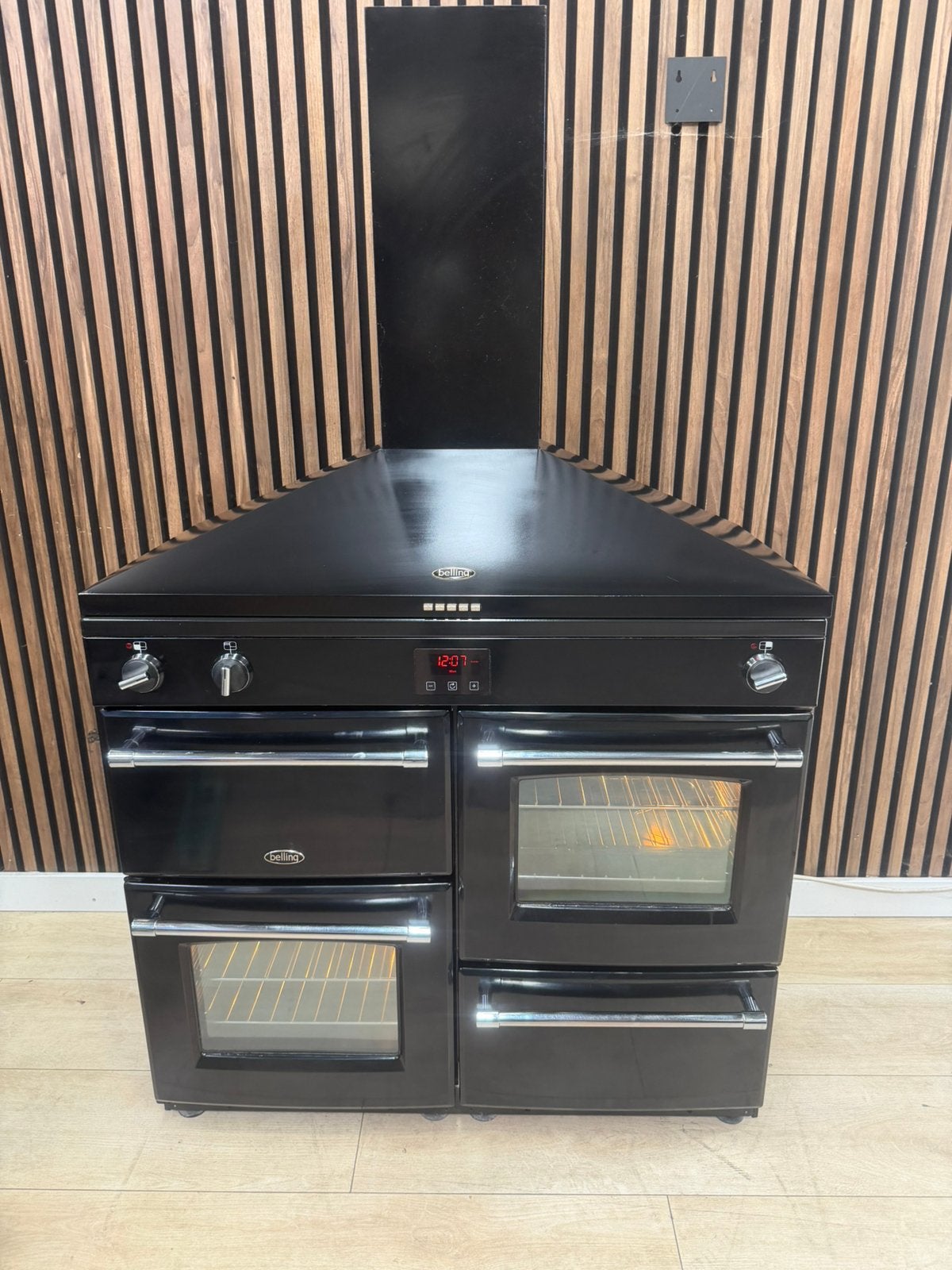Luxe BELLING Inductie Fornuis 100 cm (Gratis bezorgen), 5258sh, 60 cm of meer, Ophalen of Verzenden, Zo goed als nieuw