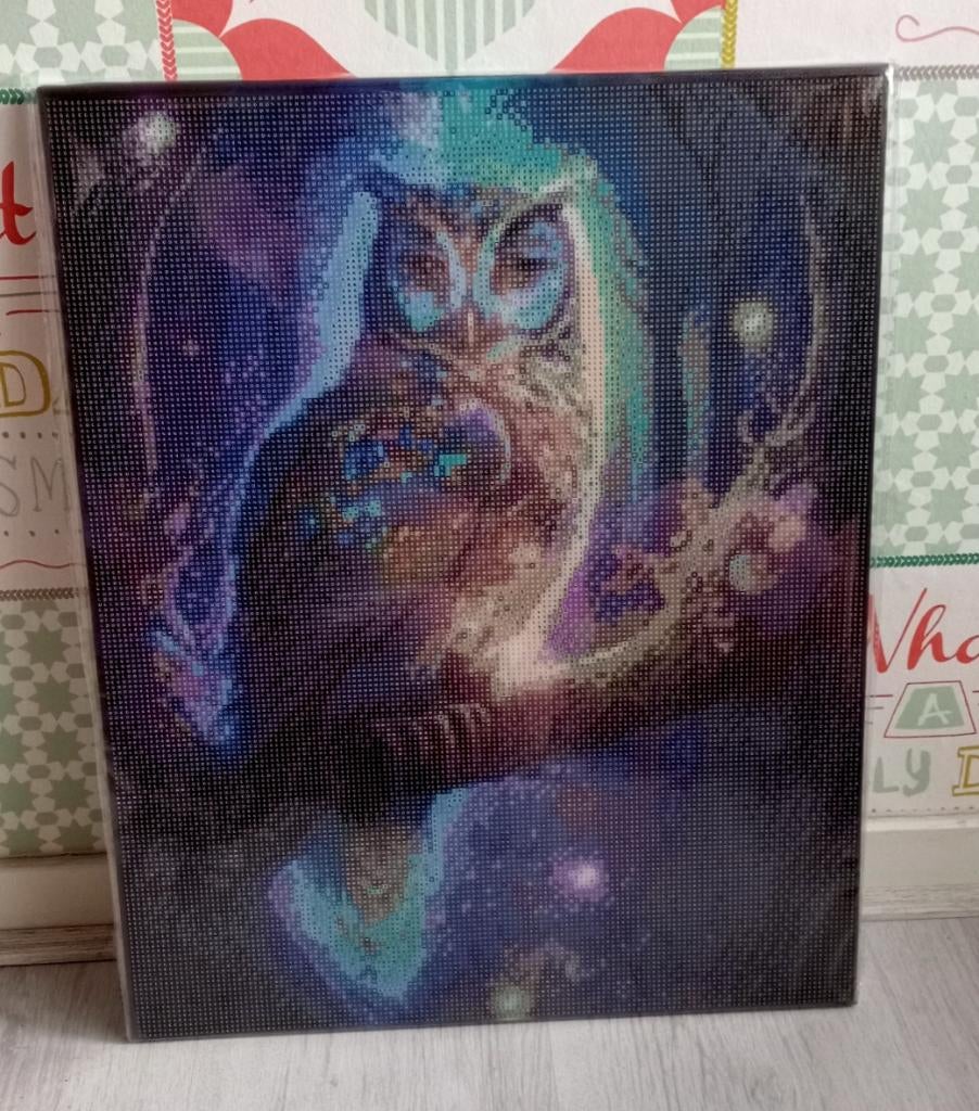 Te koop diamond painting canvasdoek uil 40x50, Ophalen of Verzenden, Nieuw, Knutselwerk