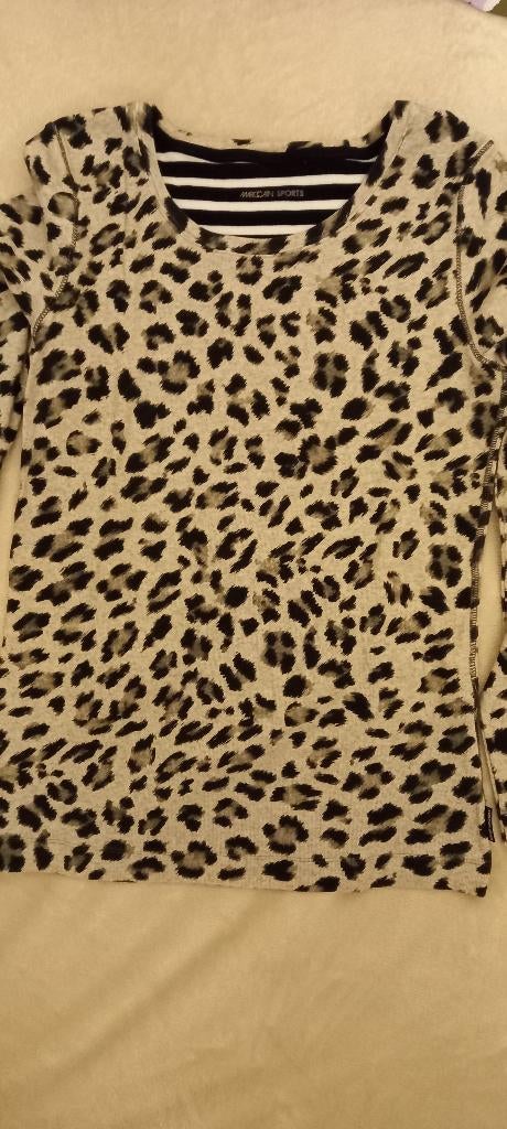 Longsleeve met luipaardprint Marccain Sports nr. 3 38, Maat 38/40 (M), Beige, Ophalen of Verzenden, Zo goed als nieuw