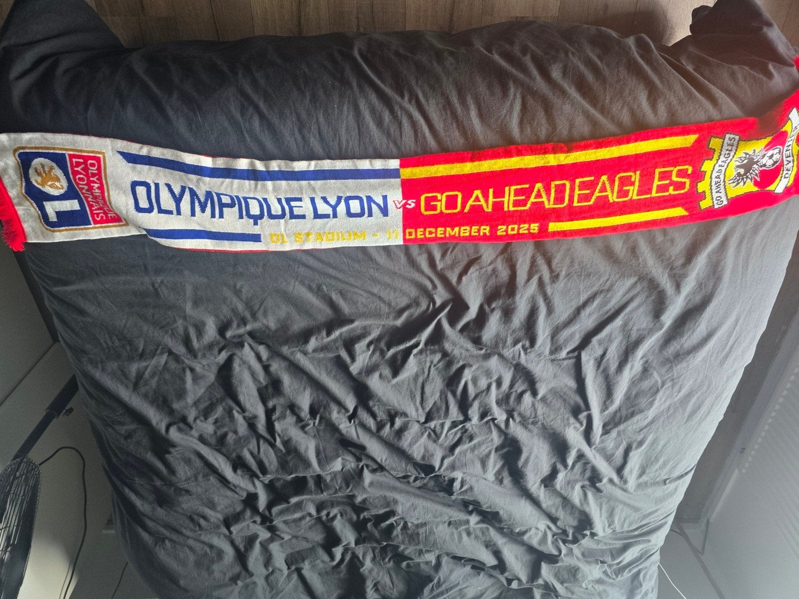 Sjaal Go ahead eagels-lyon, Ophalen of Verzenden, Zo goed als nieuw, Overige binnenlandse clubs, Vaantje of Sjaal