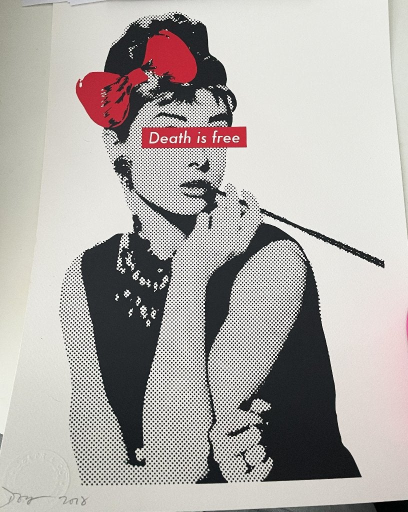 DEATH NYC (1979) - Audrey Hepburn Immortelle, Antiek en Kunst, Personages en Fantasiefiguren, Gesigneerd, Ophalen of Verzenden