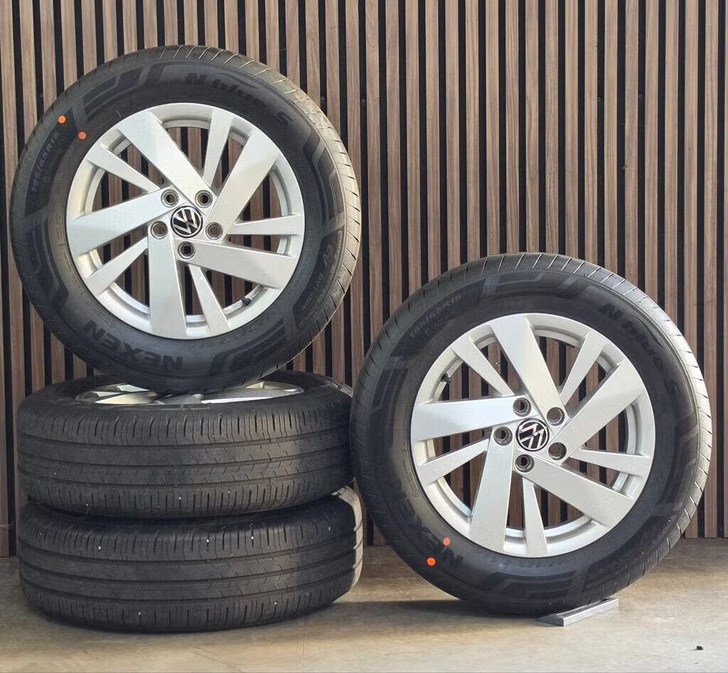 Nette 15" Orig Volkswagen Polo velgen+Banden 5x100 ibiza, Gebruikt, 15 inch, -, -