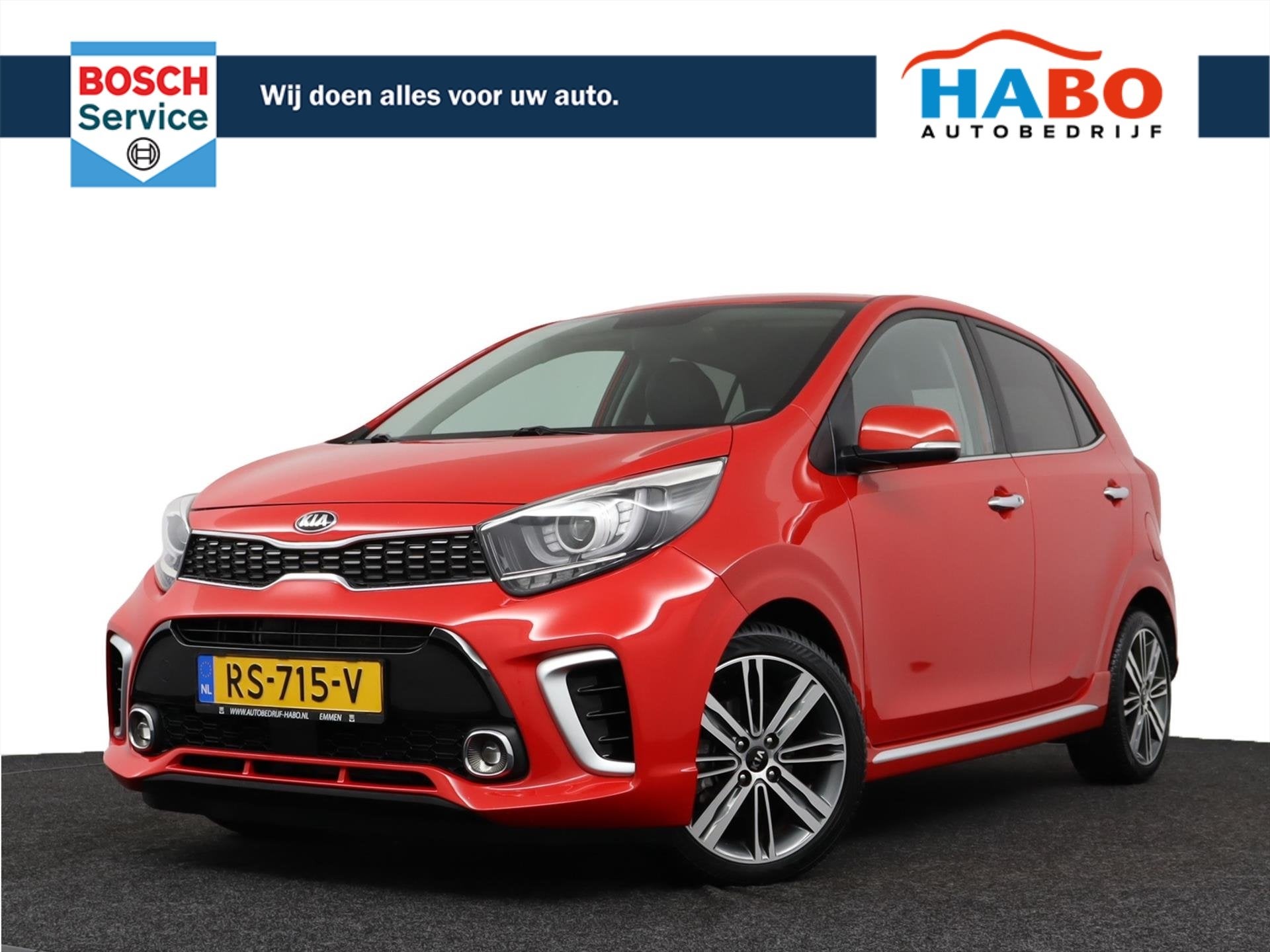 Kia Picanto 1.0 T-GDI GT-LINE 100PK ECC/CRUISE/NAV/CAMERA/KE, Auto's, Voorwielaandrijving, Gebruikt, 920 kg, Origineel Nederlands