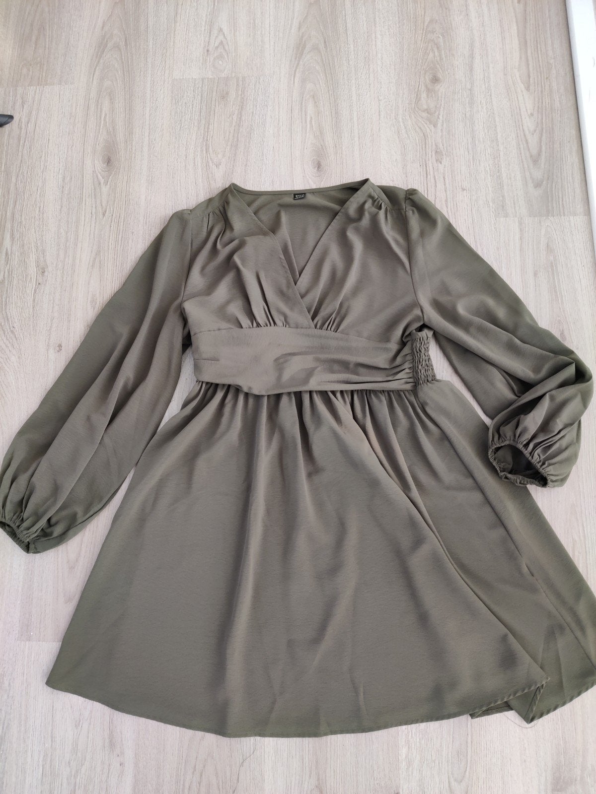 Shein groen jurkje maat 44, Ophalen of Verzenden, Zo goed als nieuw, Groen, Jurk