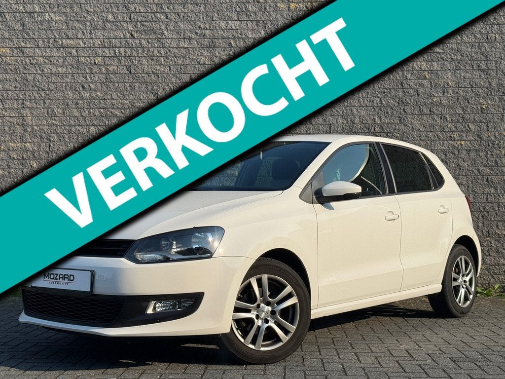 Volkswagen Polo 1.2 Wit 5DRS/AIRCO/LM.velgen..., Voorwielaandrijving, Stof, Gebruikt, Zwart