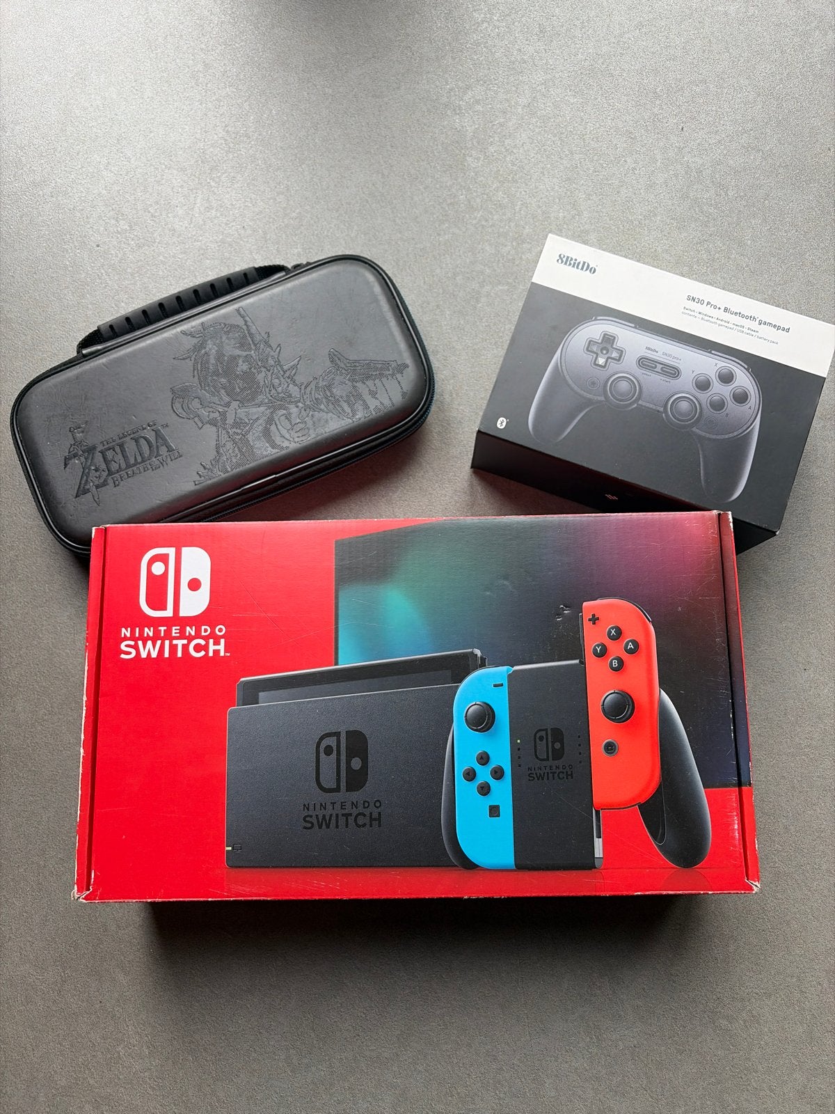 Nintendo Switch Upgrade 2019 screenprotect  controller hoes, Ophalen, Zo goed als nieuw, Met 2 controllers, Switch 2019 Upgrade