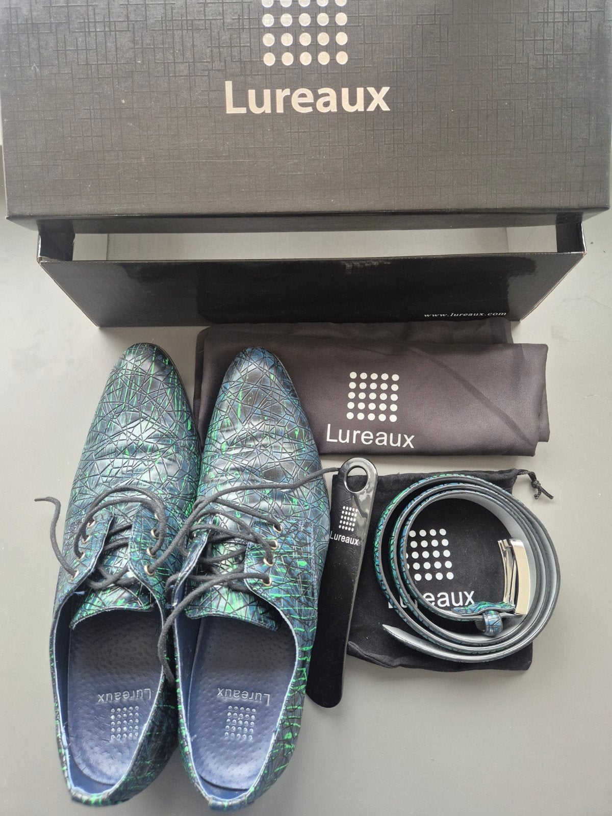 Lureaux Nette Schoenen met Riem - Groen/Blauw, Overige kleuren, Ophalen of Verzenden, Zo goed als nieuw, Lureaux