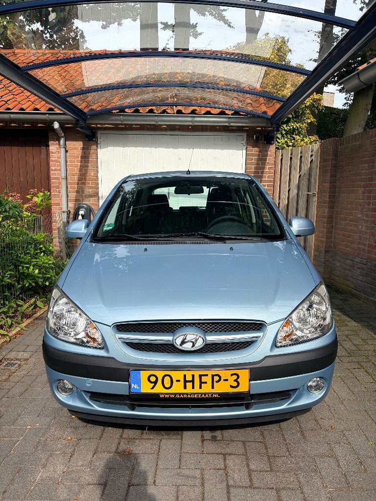 Hyundai Getz 1.4 5DRS 2008 Blauw, Voorwielaandrijving, Dealer onderhouden, 40 €/maand, Zwart