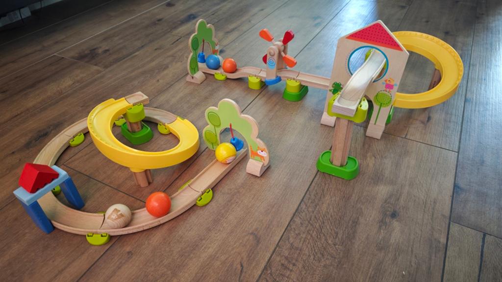 Twee Houten HABA knikkerbanen, Ophalen, Zo goed als nieuw, Jongen of Meisje