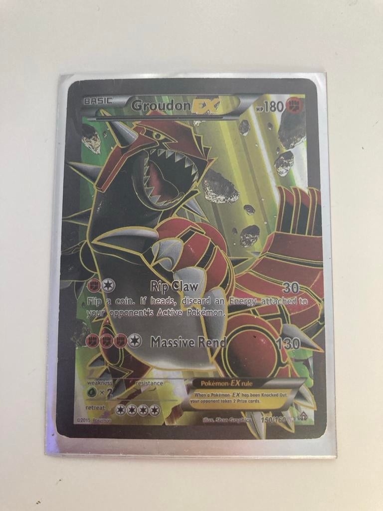 Groudon EX Pokémon Kaart - Full Art (150/160), Hobby en Vrije tijd, Verzamelkaartspellen | Pokémon, Ophalen of Verzenden, Zo goed als nieuw