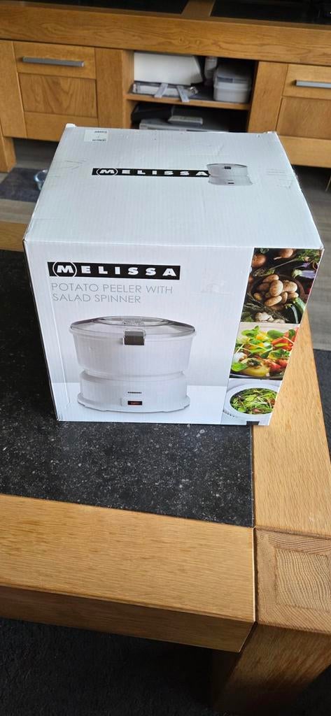 Melissa Aardappelschiller en Saladeslinger - Nieuw in doos, Overige typen, Kunststof, Nieuw, Ophalen of Verzenden