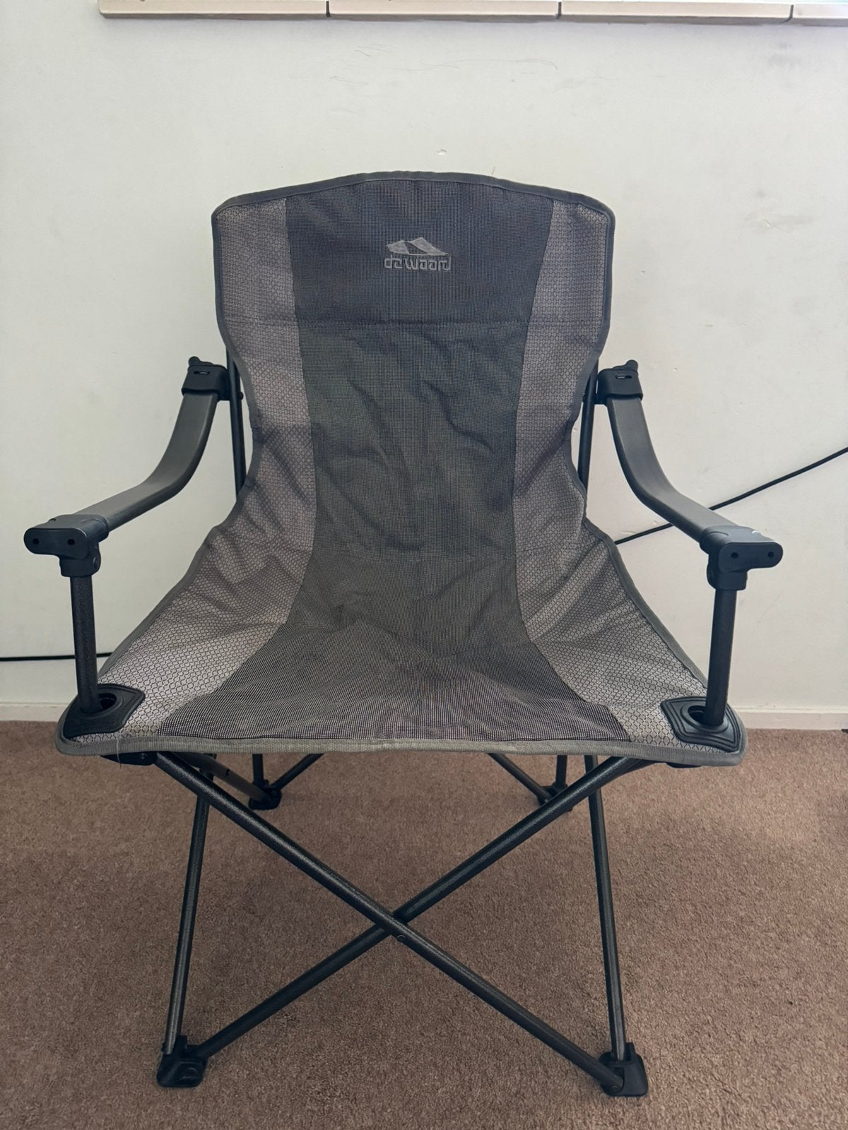 Campingstoel | De Waard | type Dinkel beige/zwart, Ophalen of Verzenden, Zo goed als nieuw, Campingstoel