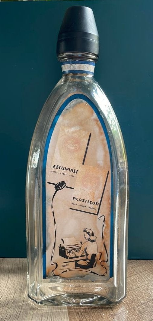 Art Deco Talens inktfles -navulfles-jaren ‘40, Verzamelen, Ophalen of Verzenden, Gebruikt, Reclamebord