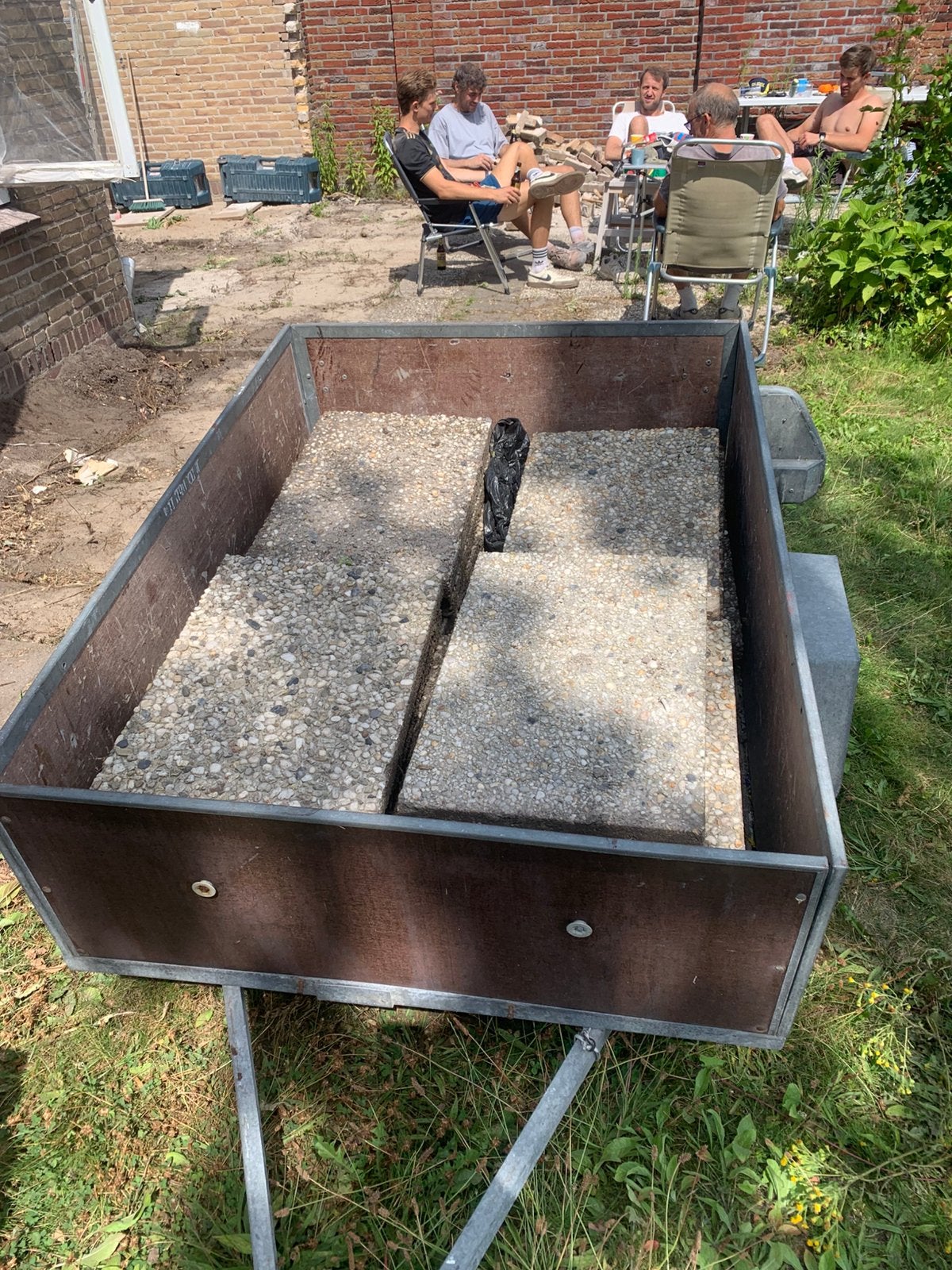 Grinttegels gratis af te halen!, Tuin en Terras, Tegels en Klinkers, Ophalen, Gebruikt, Beton, Terrastegels