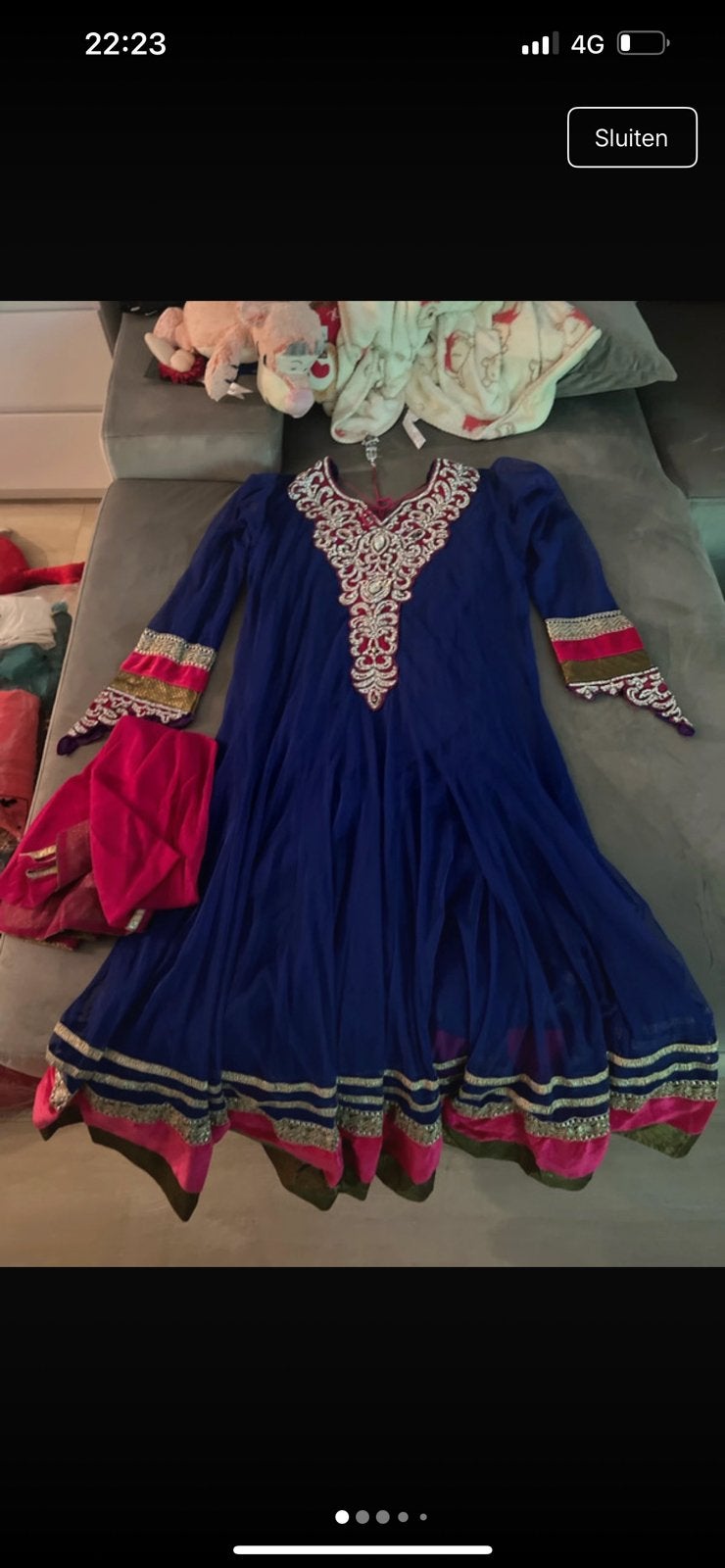 Indiase anarkali, Ophalen of Verzenden, Zo goed als nieuw, Carnaval