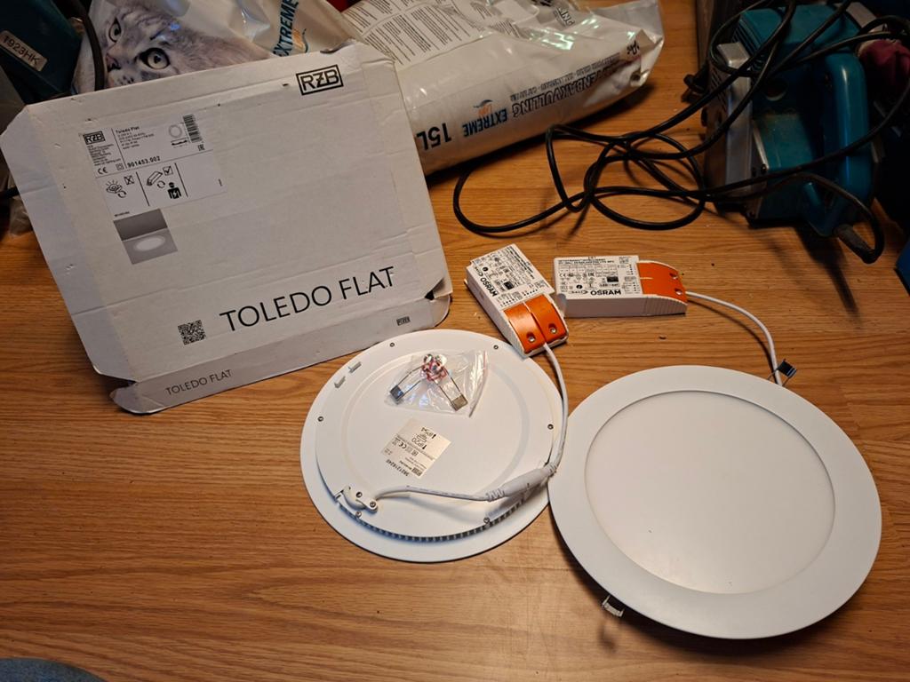2 st RZB Toledo Flat LED Downlight met Osram Driver, Huis en Inrichting, Lampen | Losse lampen, Nieuw, Led-lamp, 30 tot 60 watt