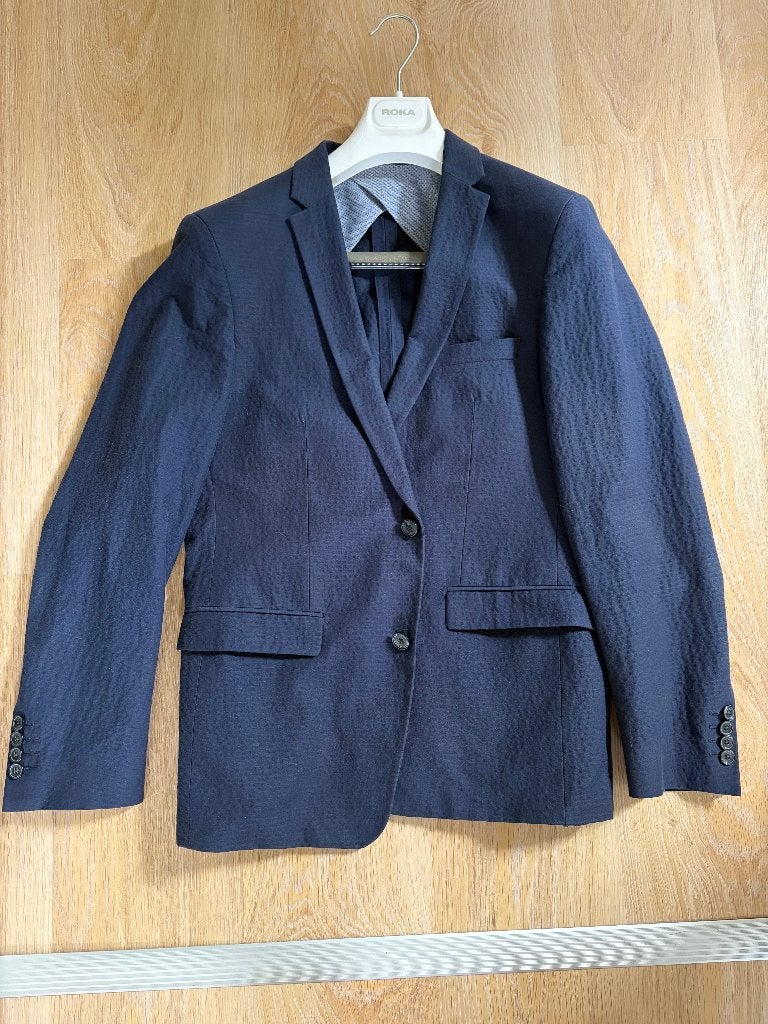 Van Gils x Dannic sneaker suit (maat 50), Kleding | Heren, Kostuums en Colberts, Zo goed als nieuw, Maat 48/50 (M), Blauw, Van Gils