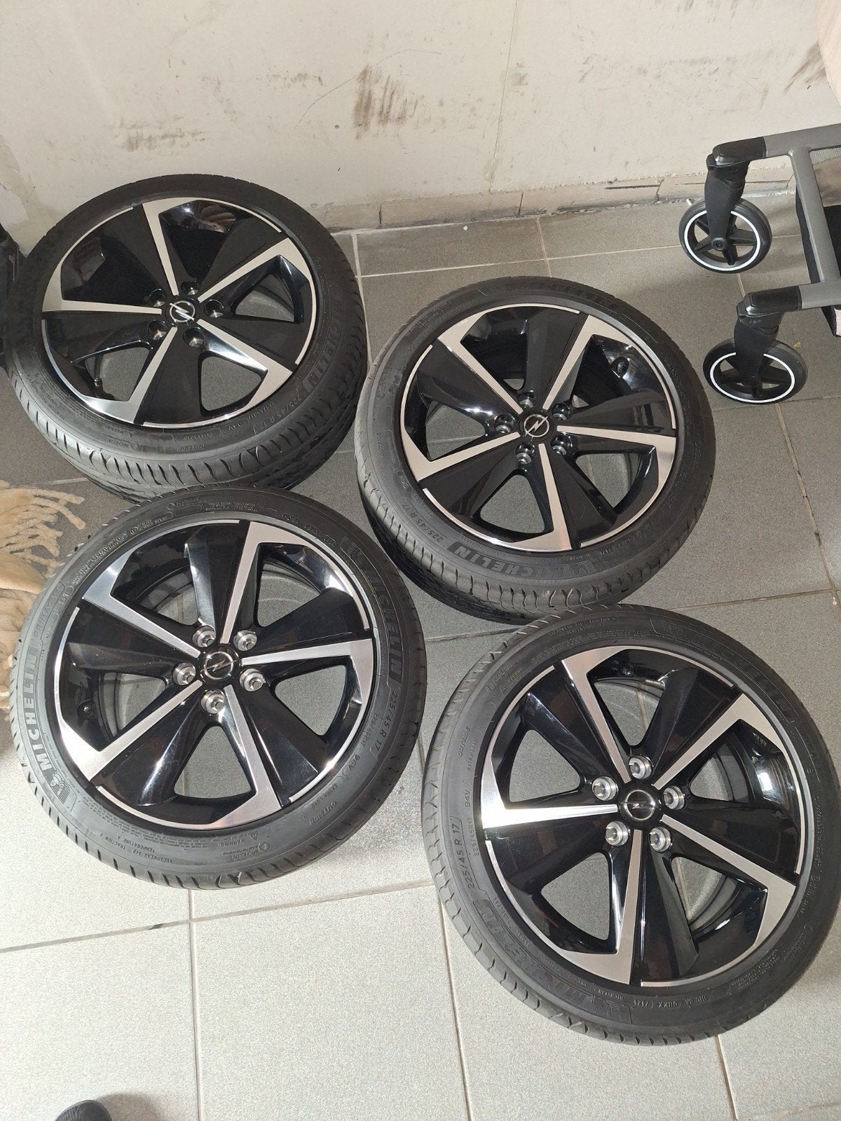 Opel Velgen met Michelin Zomerbanden 225/45 R17, Ophalen of Verzenden, Gebruikt