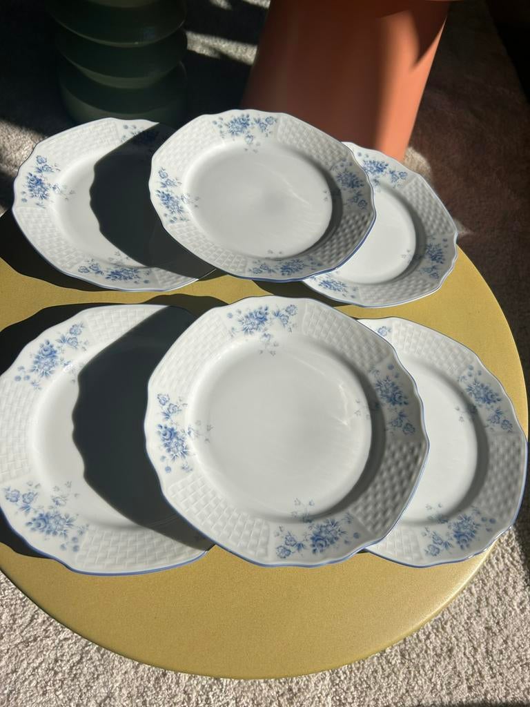 6 vintage Bareuther Bavaria ontbijtborden, Antiek en Kunst, Antiek | Servies compleet, Ophalen of Verzenden