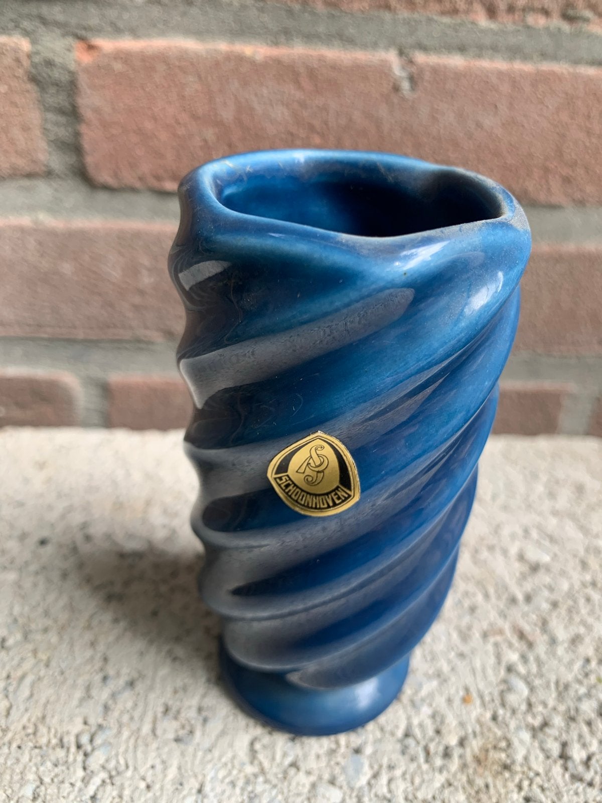 Schoonhoven Keramiek vaas, blauw ruim 11 cm, Blauw, Nieuw, Ophalen of Verzenden, 11 cm