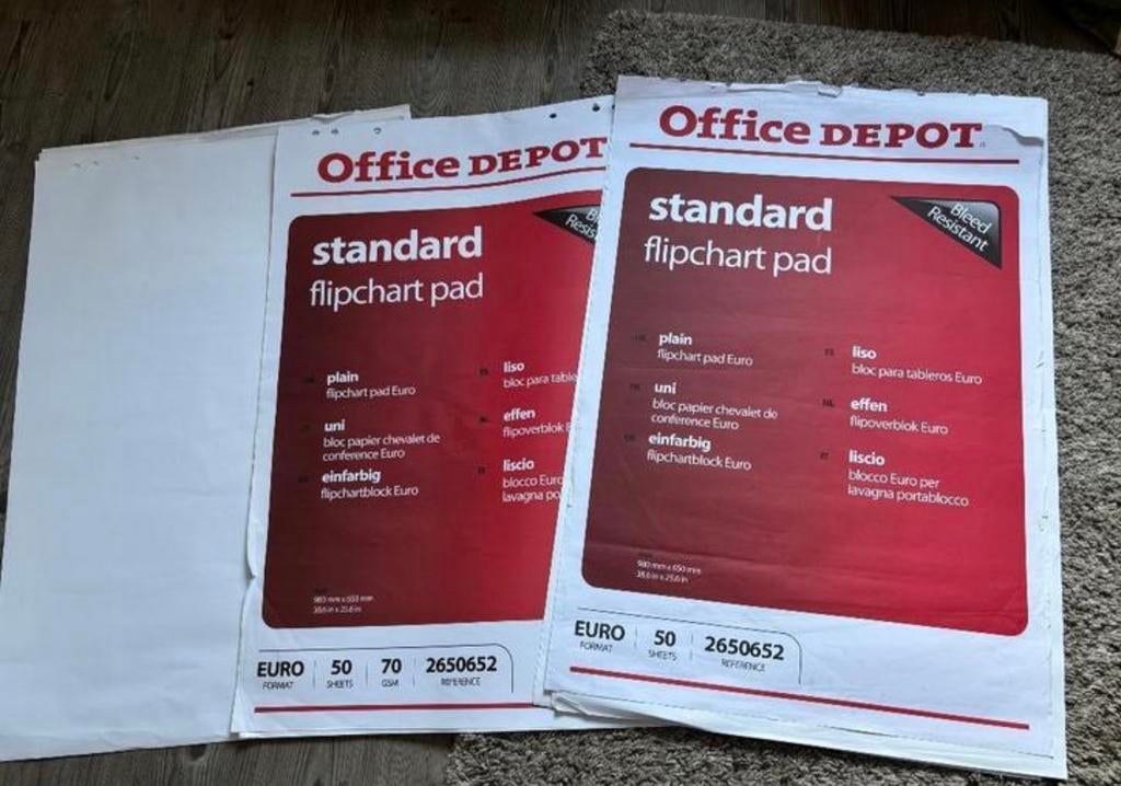 Flipover papier aangebroken blok, Ophalen of Verzenden, Zo goed als nieuw
