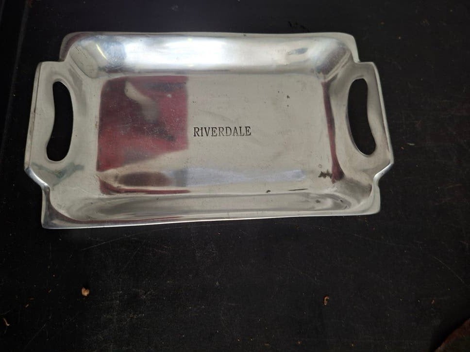 Riverdale Dienblad Metaal 22x13cm, Gebruikt, Met handvatten, Ophalen of Verzenden, Dienblad