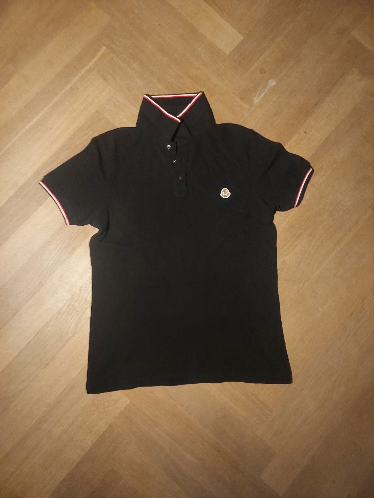 Moncler polo, Kleding | Heren, Moncler, Zwart, Gedragen, Verzenden
