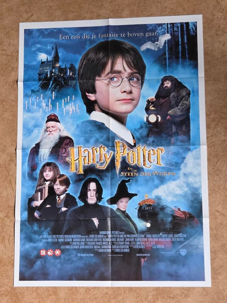 Harry Potter en de Steen der Wijzen Filmposter, Verzamelen, Posters, Ophalen of Verzenden, A1 t/m A3, Film en Tv, Rechthoekig Staand