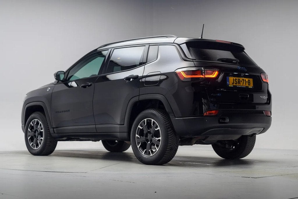 Jeep Compass 4xe 240 Plug-in Trailhawk Aut. [ Adapt.cruise C, Auto's, Automaat, 4 cilinders, 179 pk, Zwart