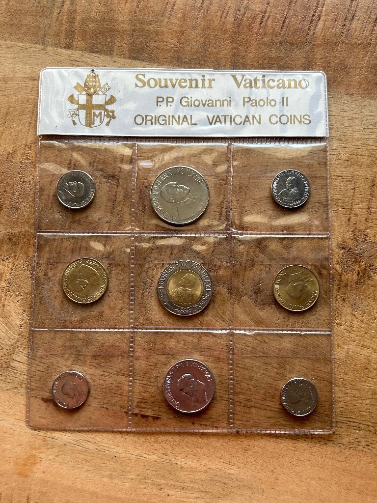 Vaticaanse munten set, Ophalen of Verzenden, Overige landen