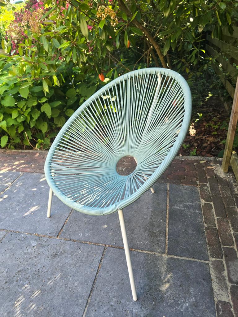 Super leuke als nieuwe draadstoel voor binnen of buiten, Ophalen of Verzenden, Zo goed als nieuw