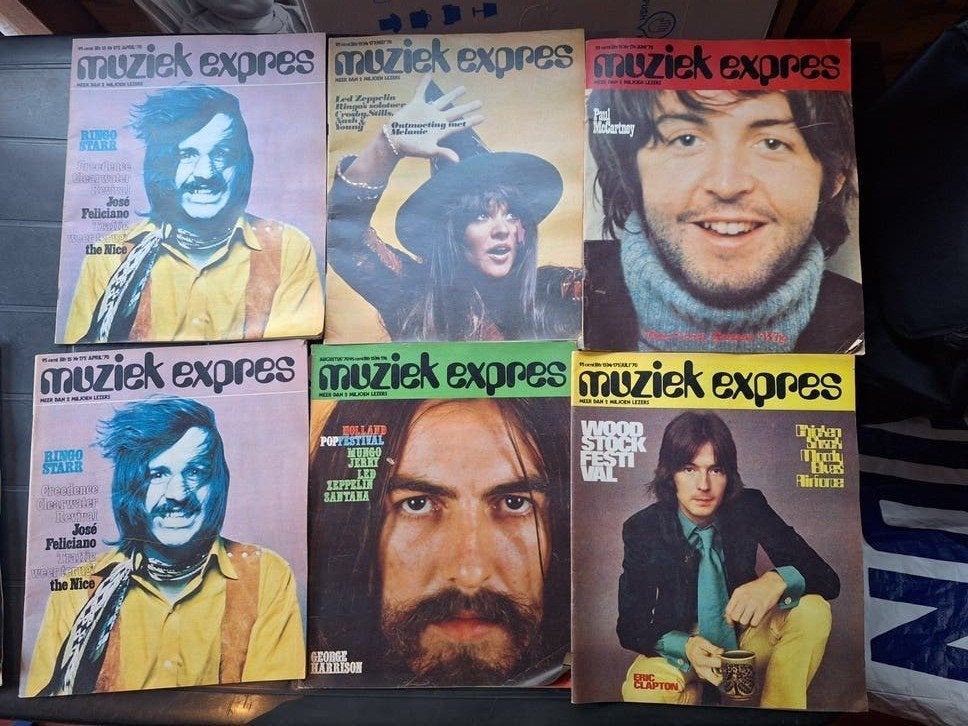 10x Muziek Expres Tijdschriften uit 1970 - Vintage Muziek, Ophalen of Verzenden, Gelezen, Artiest