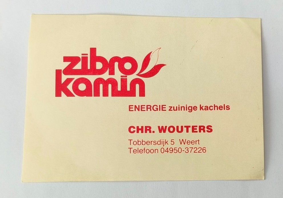 Sticker CHR. Wouters Zibro Kamin kachels.Weert, Ophalen of Verzenden, Zo goed als nieuw, Merk