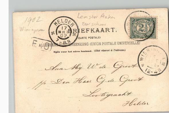 2 kaarten Zeewier-Visserij 1902 ZELDZAAM +knipsel  zie info, Verzenden, Voor 1920, Gelopen, Noord-Holland
