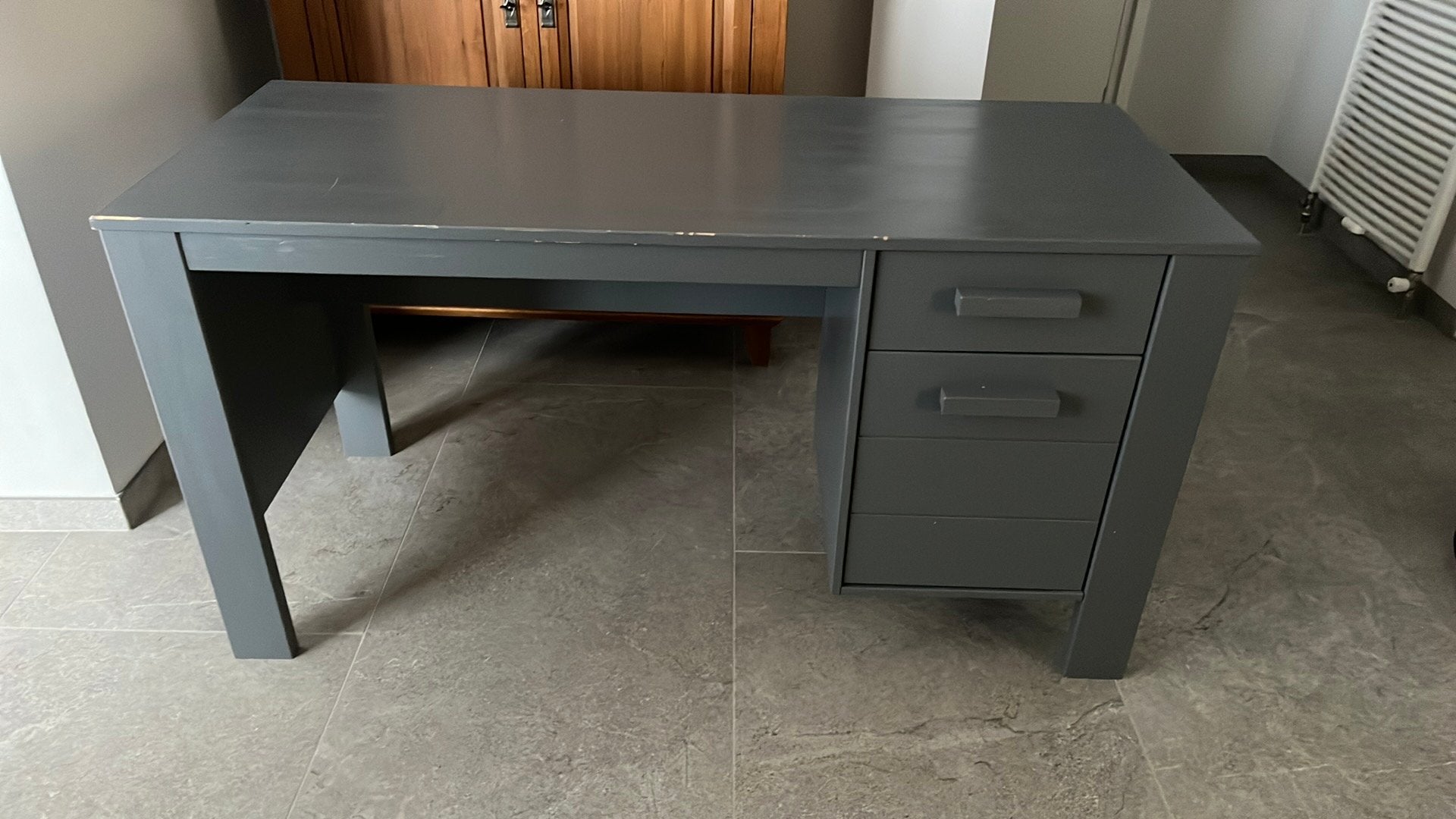 Bureau Dennis Woood, Met lades, Hout, Schoolbureau, 59 cm