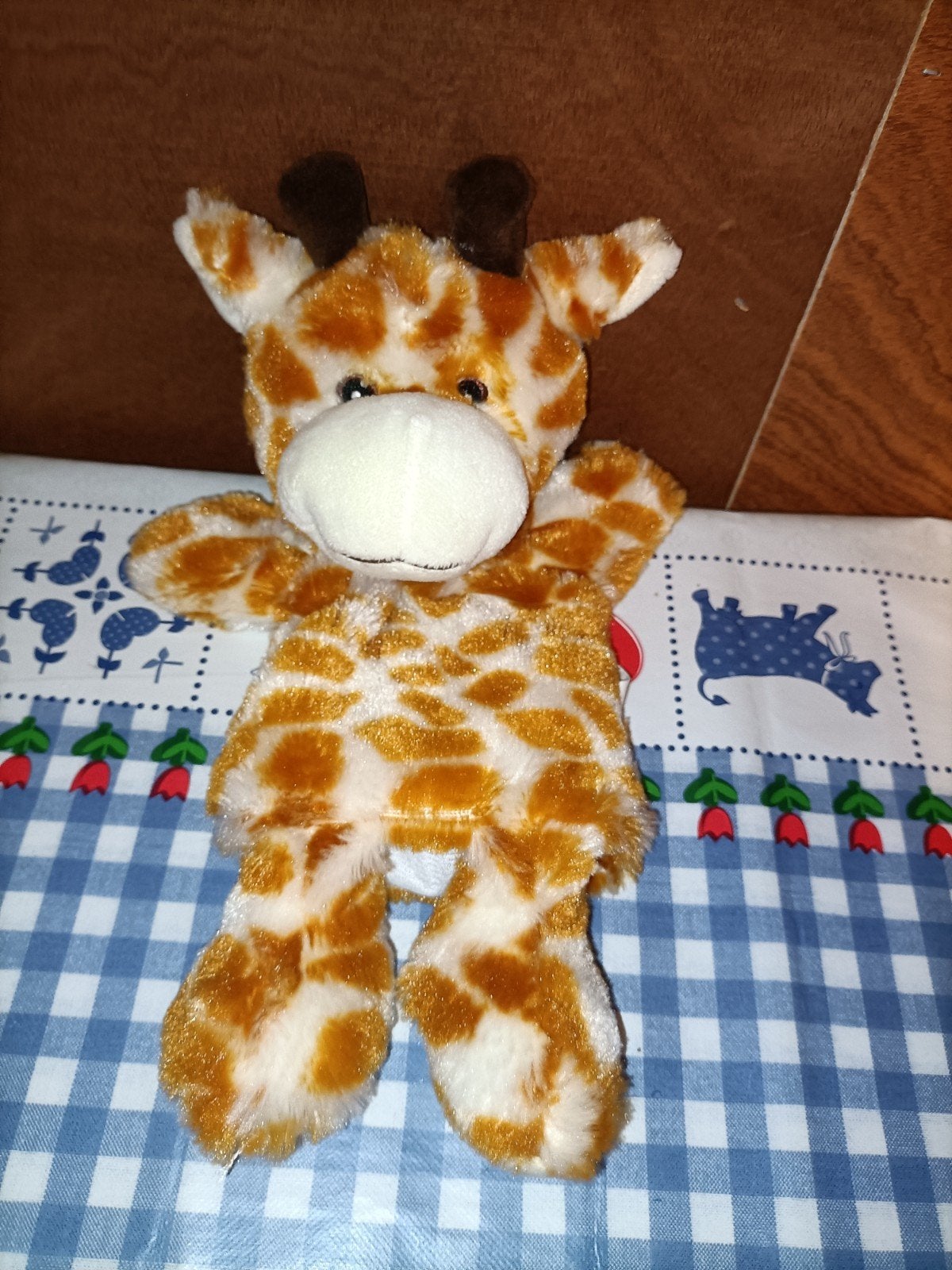 Giraffe handpop Toi-toys 34 cm groot, Kinderen en Baby's, Speelgoed | Knuffels en Pluche, Zo goed als nieuw, Overige typen, Ophalen of Verzenden