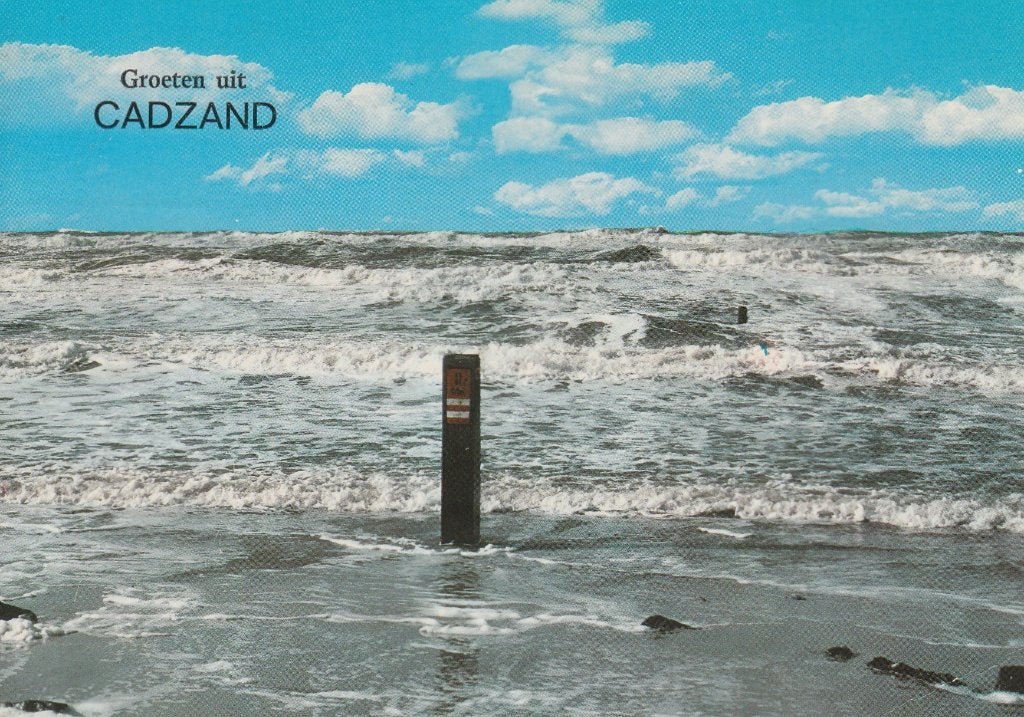 P200 ansichtkaart groeten uit cadzand zeeuws vlaanderen, Ophalen of Verzenden, 1960 tot 1980, Gelopen, Zeeland