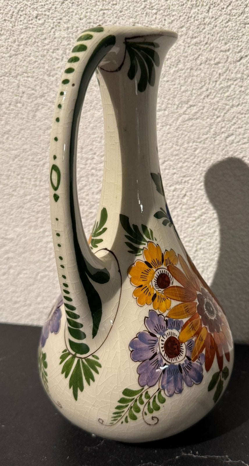 polychroom vaas 9/1 Iris Gouda Holland 23 cm goudsplateel, Antiek en Kunst, Ophalen of Verzenden