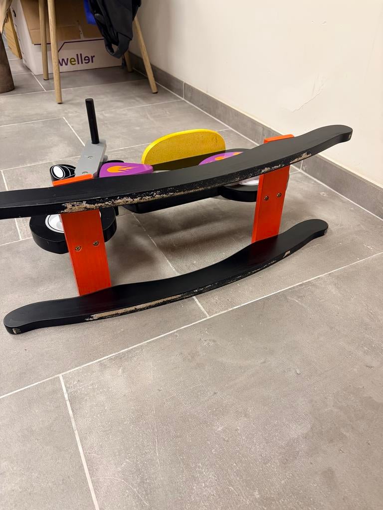 Houten hobbelmotor, Ophalen, Gebruikt, Jongen of Meisje