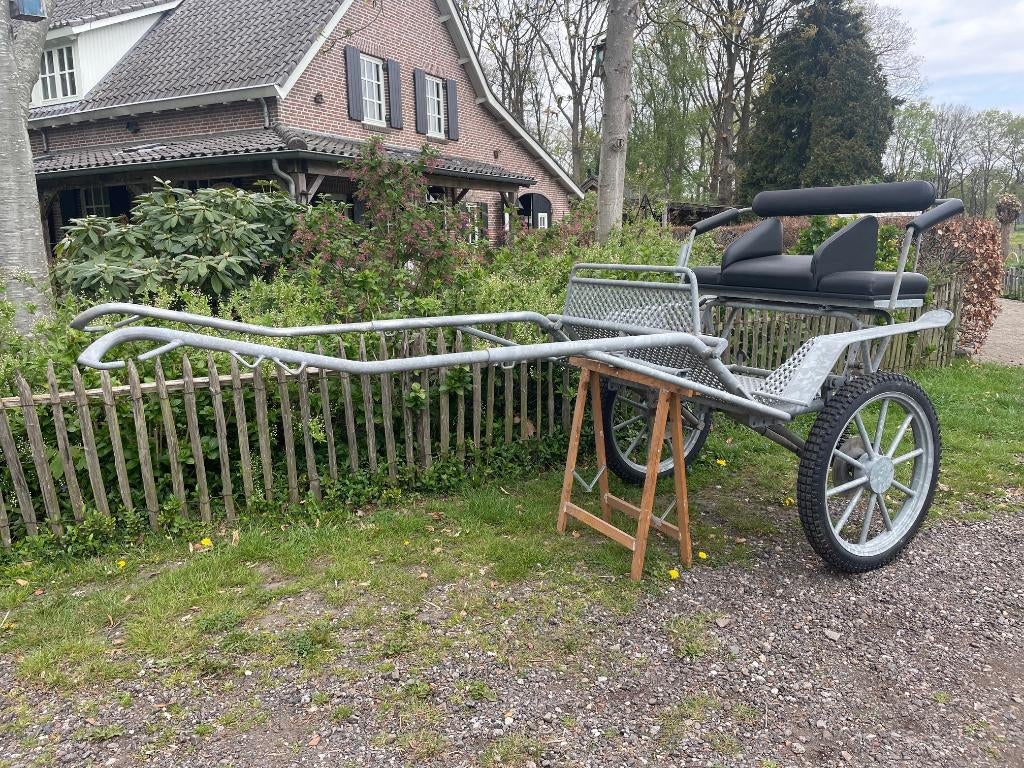 Van der Mee Luxe tweewieler (sulky), Dieren en Toebehoren, Zo goed als nieuw, Sulky, Paard of Pony
