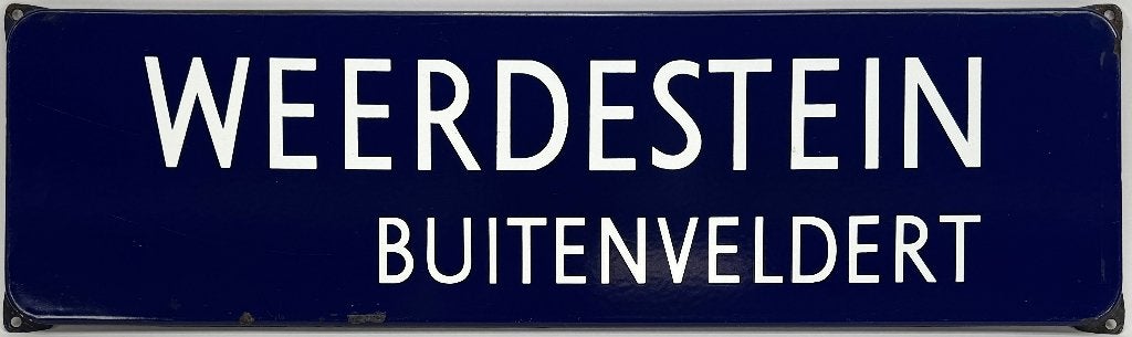 1232. Straatbord Weerdestein Buitenveldert, 20e eeuw, Ophalen