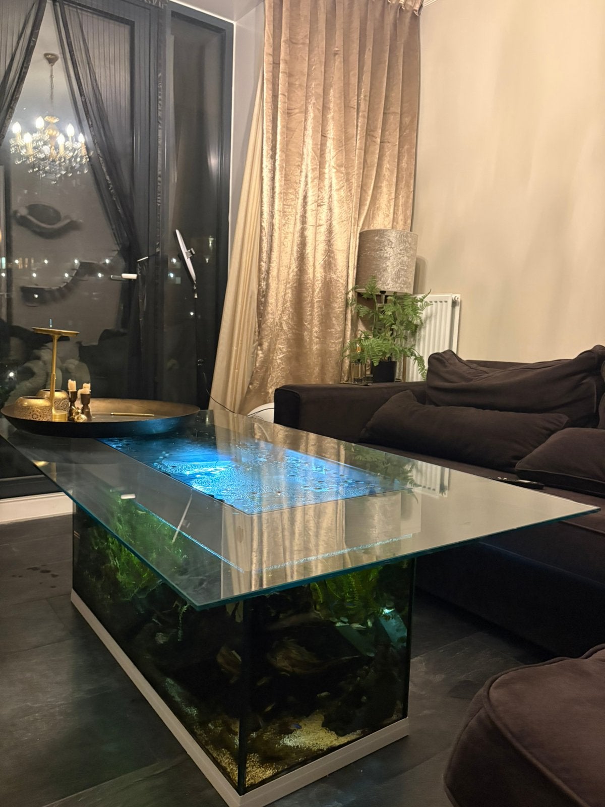 Aquarium Salontafel, Ophalen, Zo goed als nieuw, Leeg aquarium