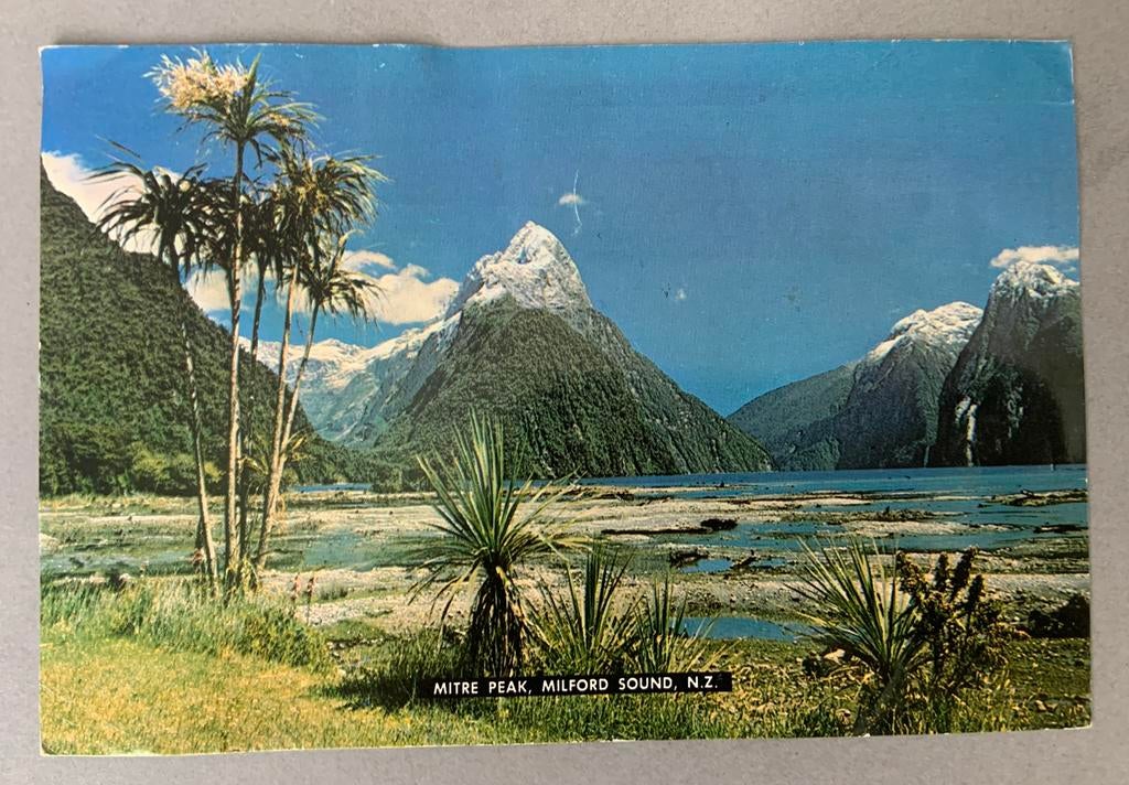 Mitre Peak, Milford Sound , New Zeeland, Ophalen of Verzenden, Ongelopen, Buiten Europa
