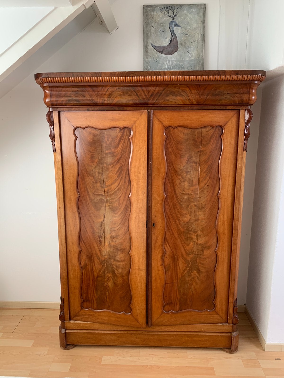Een hele mooie mahonie kast in originele staat, Antiek en Kunst, Antiek | Meubels | Kasten, Ophalen
