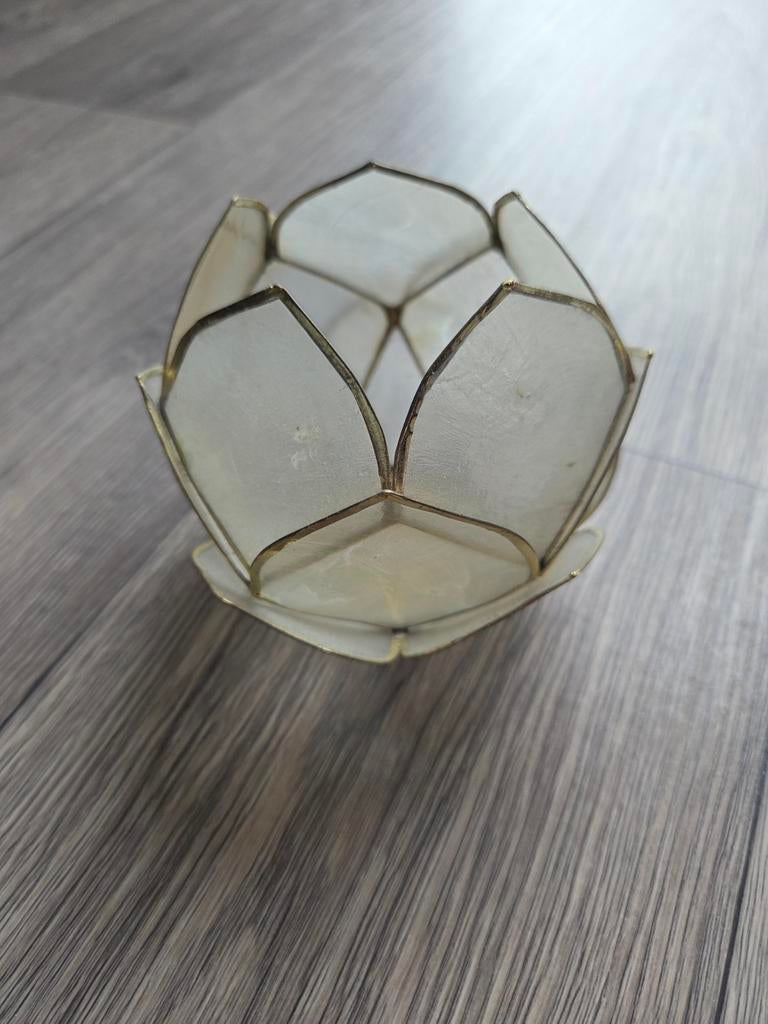Zara Home waxinelichthouder lotusbloem parelmoer, Ophalen of Verzenden, Zo goed als nieuw, Overige materialen, Minder dan 25 cm