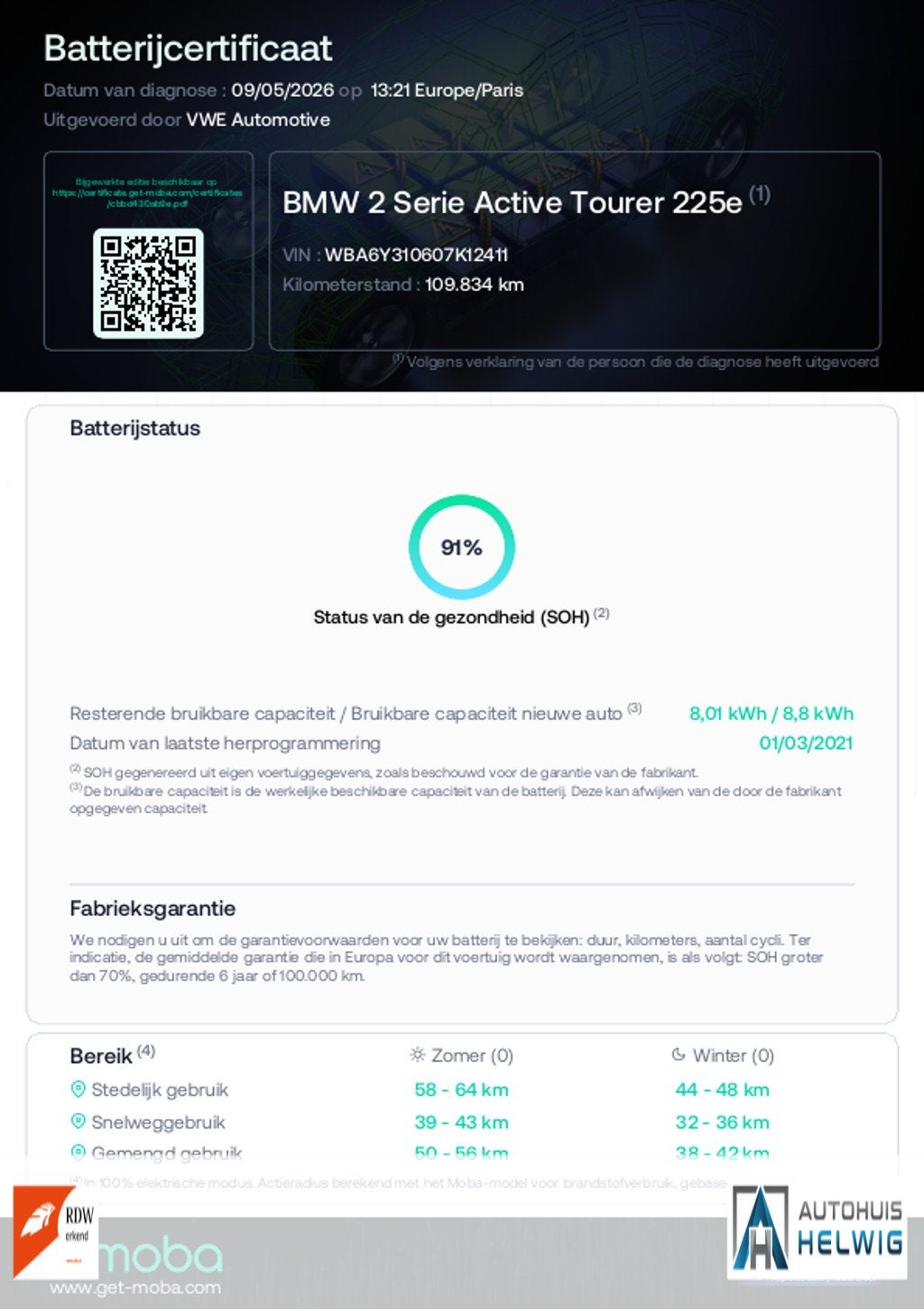 BMW 2-serie Active Tourer 225xe iPerformance Business Editon, Stof, Gebruikt, Zwart, Plug-in hybride