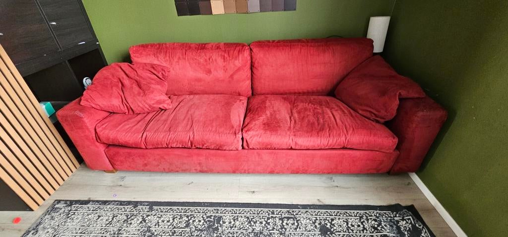 Comfortabele Alcantara bank - zware kwaliteit, Ophalen, Gebruikt, Driepersoons, 75 tot 100 cm