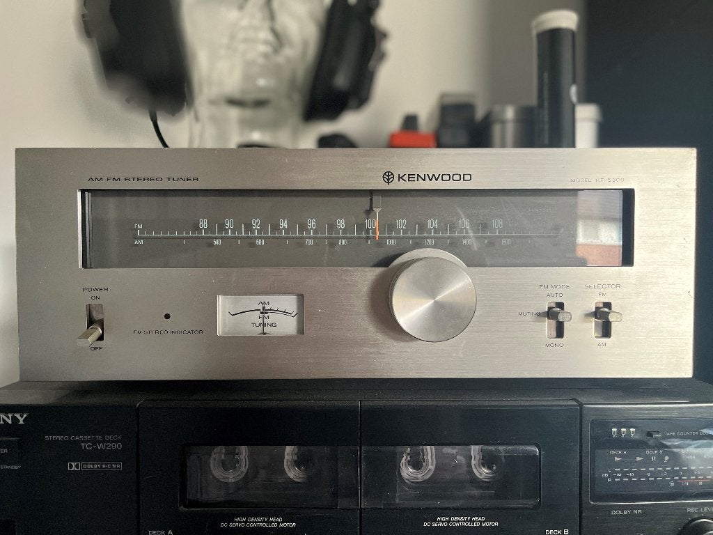 Vintage Kenwood KT-5300 Tuner AM FM Stereo Mono, Audio, Tv en Foto, Tuners, Ophalen of Verzenden, Zo goed als nieuw