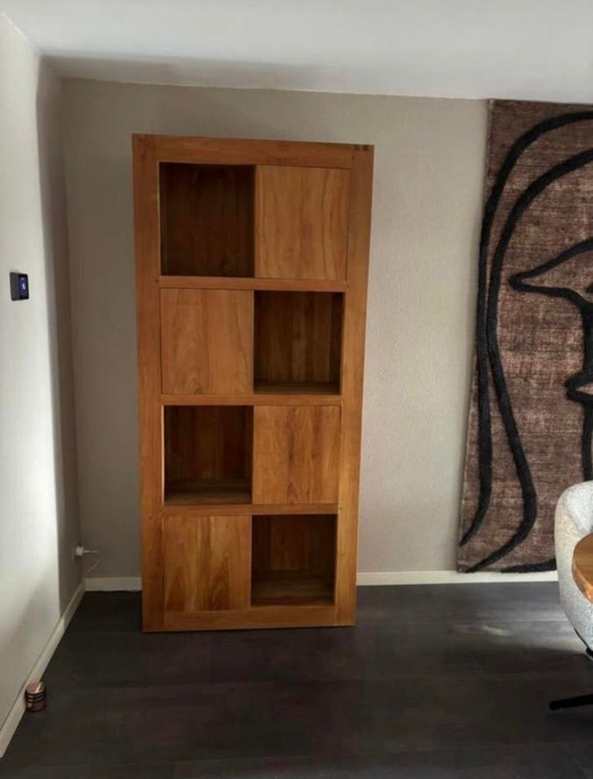 Teak vakkenkast, Ophalen, Zo goed als nieuw, 25 tot 50 cm