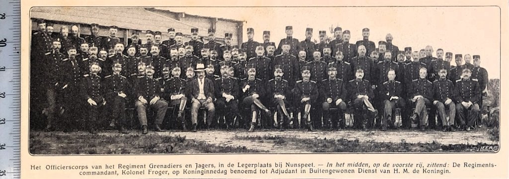Leger 1911:Officieren Reg. Grenadiers en Jagers bij Nunspeet, Verzenden, Voor 1940, Gebruikt, Overige onderwerpen